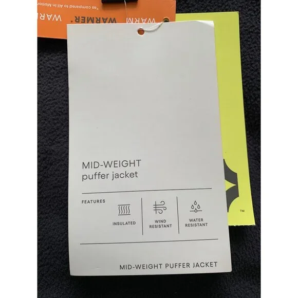 All In Motion Boys Black Mid-Weight Puffer Jacket With Pockets Size Medium - Picture 7 of 12